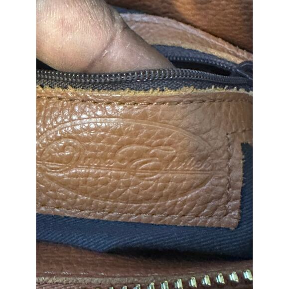 Onna Erhlich Bag Tan Cowhide Pebbled Leather Maya Satchel Tote Handbag - Picture 9 of 13